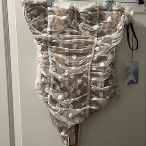 Majorelle Wyn Bodysuit in White - new with tags